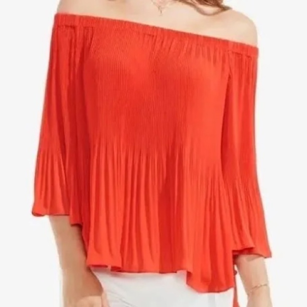 Vince Camuto pleated off the shoulder top